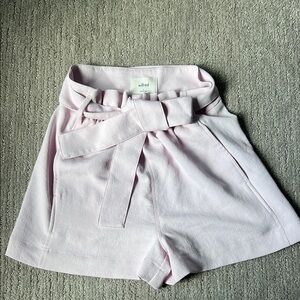 Wilfred High Waist Pink Shorts with Belt